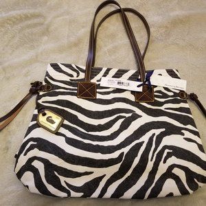 Dooney & Burke, Victoria Purse, Canvas and Leather